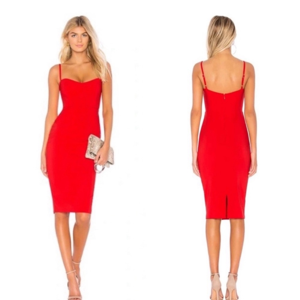 Nookie Allure cherry red midi dress size xsmall